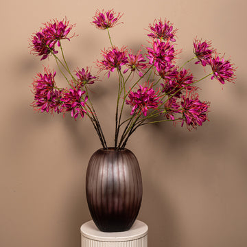 Gartenblume - Burgunderrote Spinnenblume Spray, Polyesterstoff, Halbhändig gefertigt | PTMD