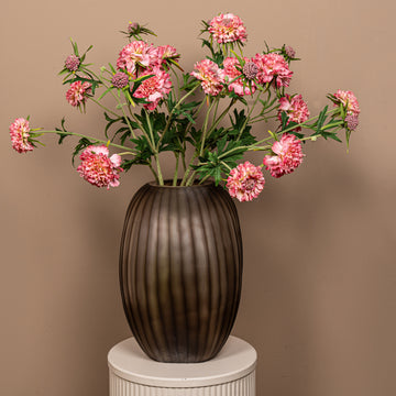 Gartenblume - Rosa Scabiosa Spray mit Knospe, Polyesterstoff, Halbhändig gefertigt | PTMD