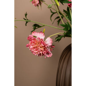 Garden flower - Pink Scabiosa Spray with Bud, Polyester Fabric, Semi-Handmade | PTMD
