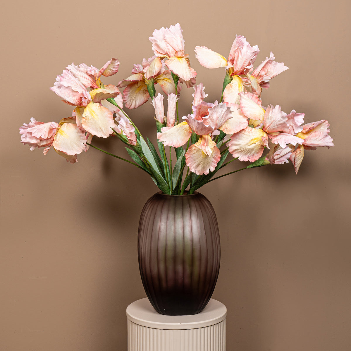 Gartenblume – Rosa Iriszweig mit Knospe aus Kunststoff | PTMD