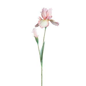 Gartenblume – Rosa Iriszweig mit Knospe aus Kunststoff | PTMD