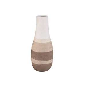 Vase - Round Design, Light Brown Colour, Ceramic Material, S - Voni | PTMD
