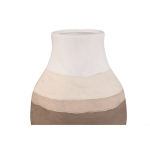 Vase – Round Design, Light Brown Color, Ceramic Material, S – Voni | PTMD