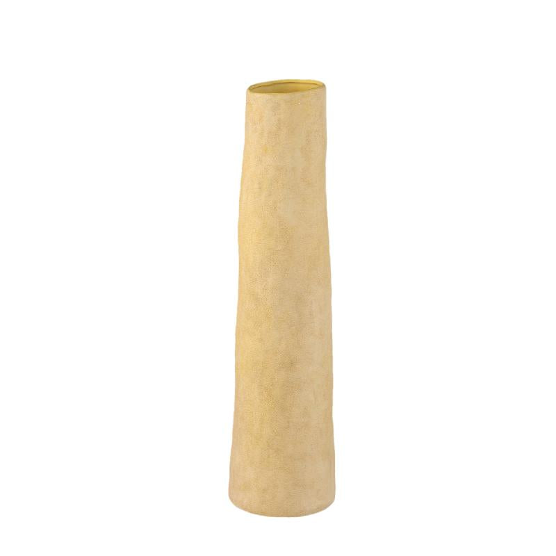 Vase – Gerade Form, Gelbe Farbe, Keramikmaterial, L – Ardala | PTMD