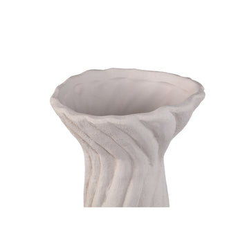Vase – Twisted Shape, Ribbed Surface, Ceramic Material, S – Lydia | PTMD