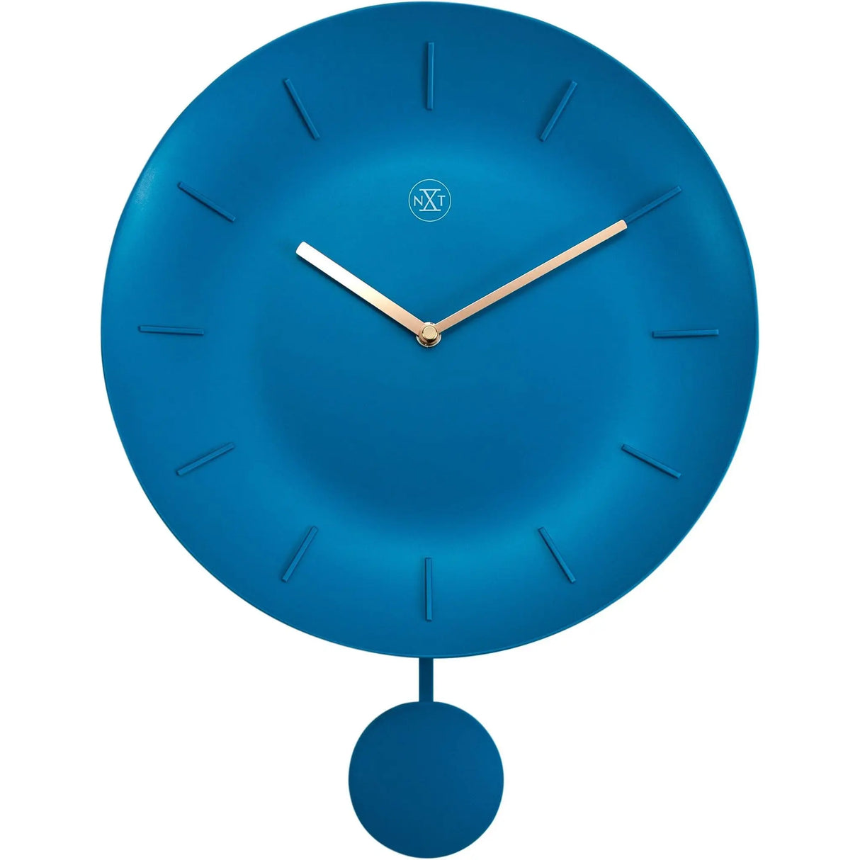 Wanduhr – Schalenförmiges Zifferblatt, Goldene Zeiger, Pendelwerk - Bowl | NeXtime