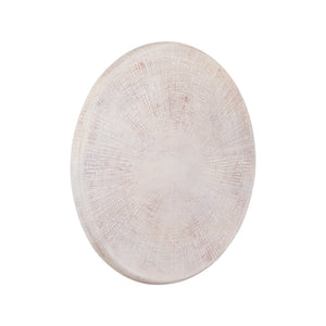Wandpaneel aus Aluminiumblech in Beige mit Struktur-Oberfläche, runder Form, L – Raizo | PTMD