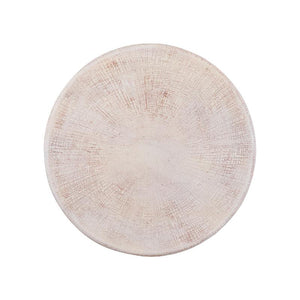 Wandpaneel aus Aluminiumblech in Beige mit Struktur-Oberfläche, runder Form, L – Raizo | PTMD