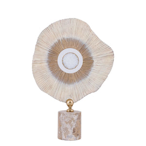 Statue – Stein Design, Aluminium Material, Beige, Marmor Basis, L – Rella | PTMD