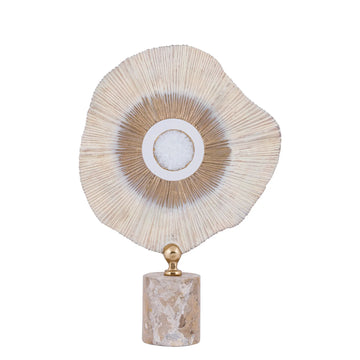 Statue - cast aluminum, stone, handmade, beige, marble look, L - Rella | PTMD
