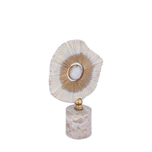 Statue – Stein Design, Aluminium Material, Beige, Marmor Basis, S – Rella | PTMD