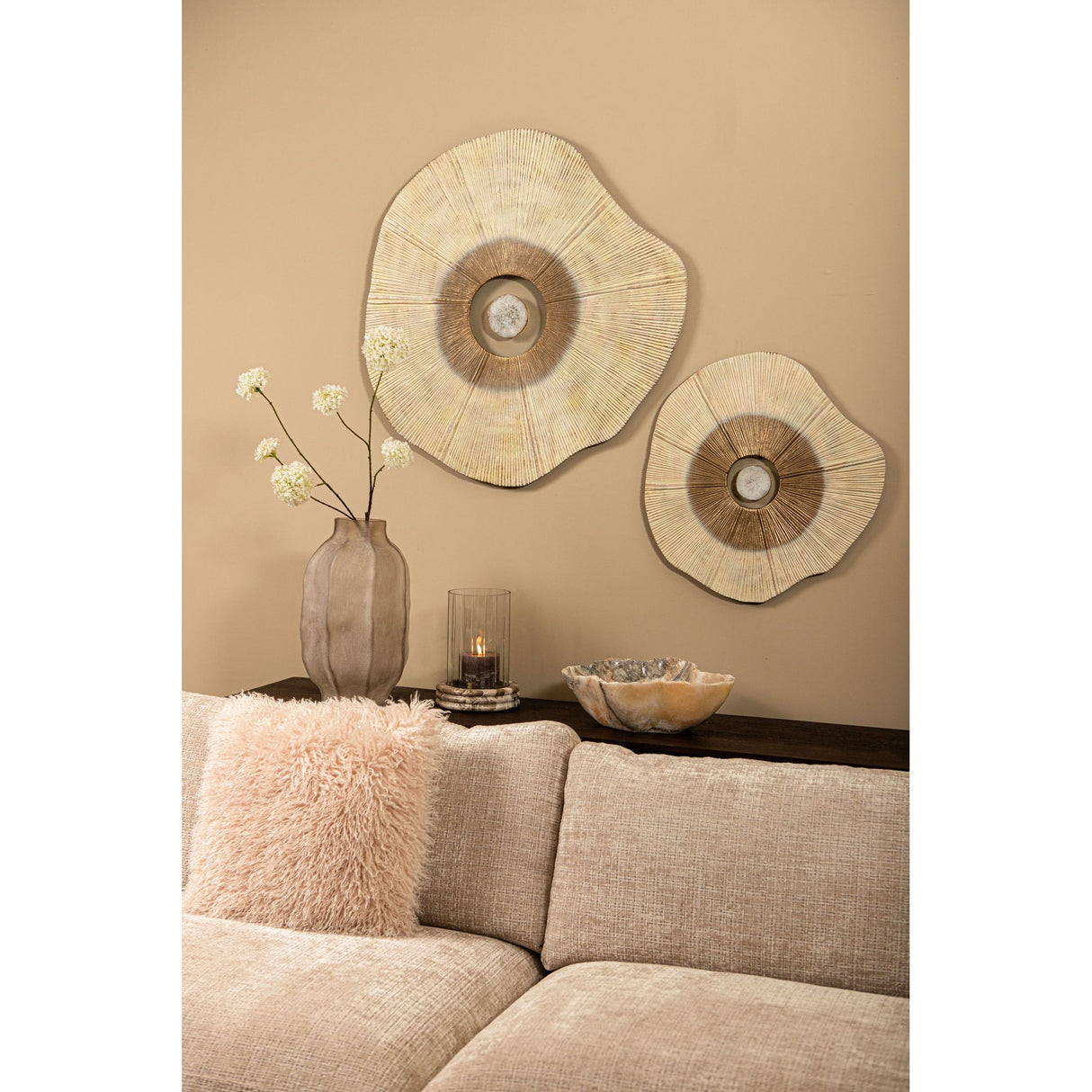 Wandpaneel – Stein Design, Aluminium Material, Beige, S – Rella | PTMD