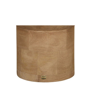 Side Table - Mango Wood, Handmade, Natural, Round, Pedestal Design – Erno | PTMD