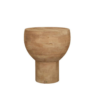 Side Table - Mango Wood, Handmade, Natural, Round, Pedestal Design – Erno | PTMD