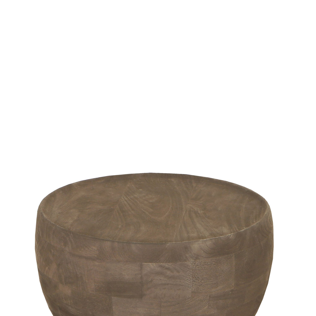 Side Table - Mango Wood, Handmade, Dark Brown, Round, Pedestal Design – Erno | PTMD