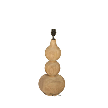 Tischlampe – Glattes Design, Runde Form, Mangoholz, Natur – Altus | PTMD