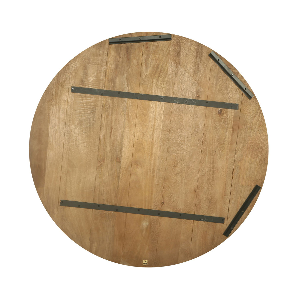 Wandpaneel – Natürliches Design, Runde Form, Mangoholz Material, Hellbraun, L – Mattin | PTMD