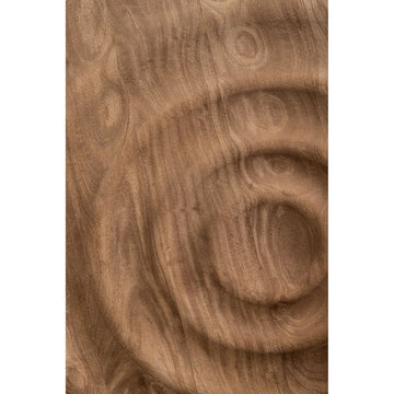 Wandpaneel – Natürliches Design, Runde Form, Mangoholz Material, Hellbraun, L – Mattin | PTMD