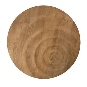 Wandpaneel – Natürliches Design, Runde Form, Mangoholz Material, Hellbraun, L – Mattin | PTMD