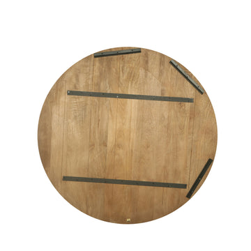 Wandpaneel – Natürliches Design, Runde Form, Mangoholz Material, Hellbraun, S – Mattin | PTMD