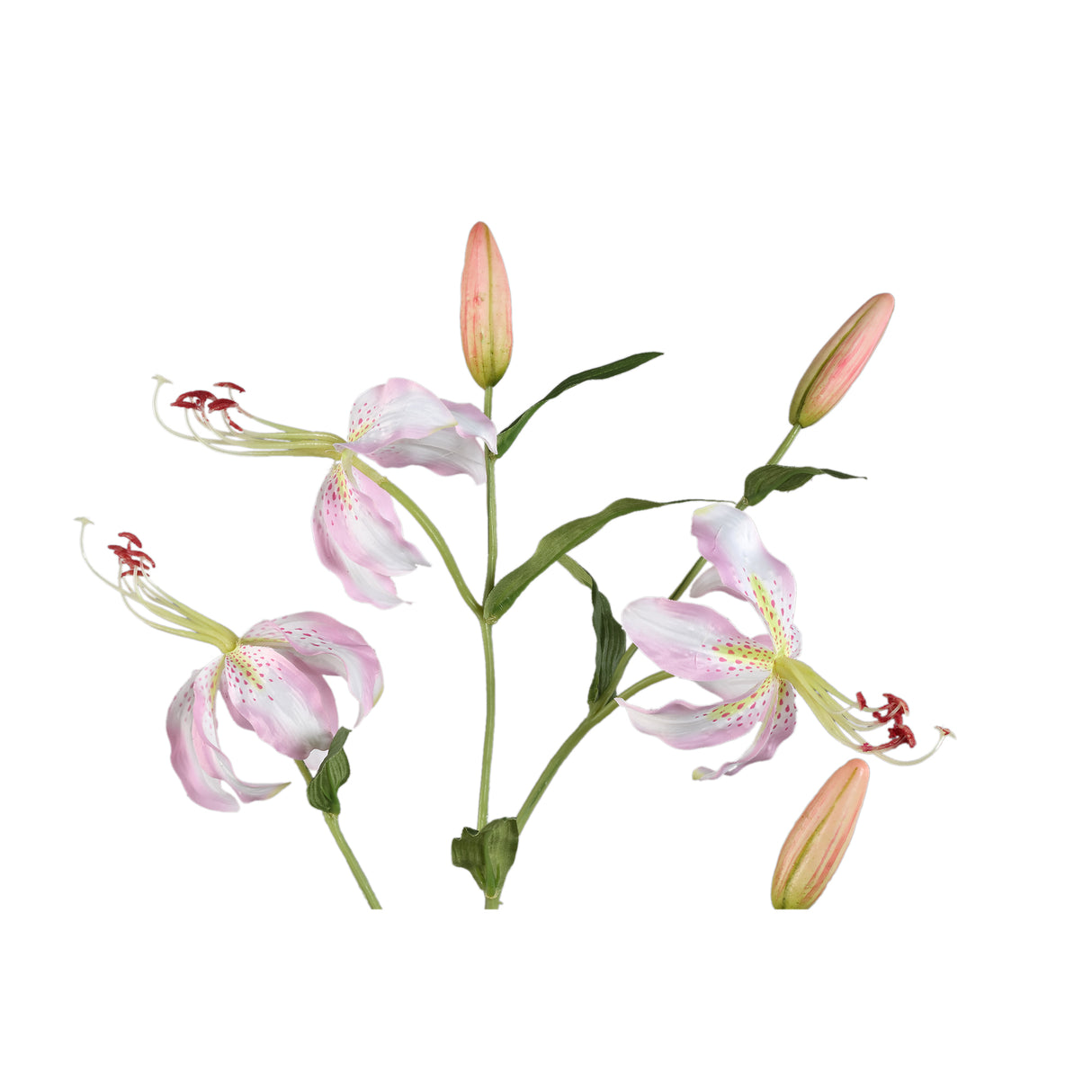 Lilienblume - Hellrosa Tigerlilien-Spray, Polyestergewebe, Eisenmetall, PE-Kunststoff | PTMD