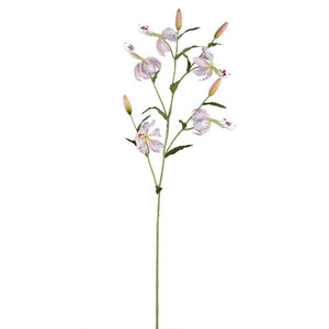 Lilienblume - Hellrosa Tigerlilien-Spray, Polyestergewebe, Eisenmetall, PE-Kunststoff | PTMD