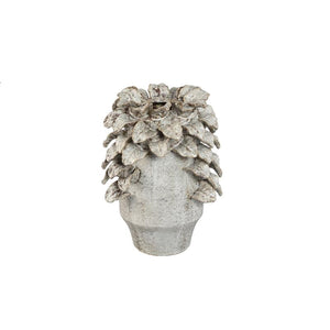 Vase – Keramik Material, Raue Oberfläche, Blattdetail Design, S – Varda | PTMD