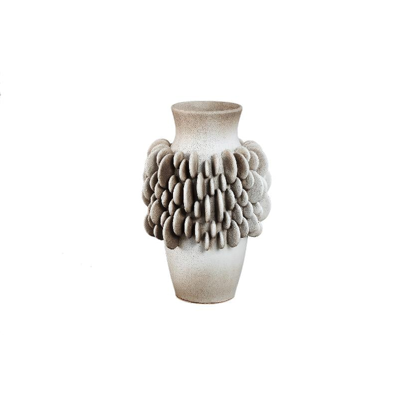 Vase – Keramik Material, Rundes Schuppenmuster, Runde Form, Hoch, S – Wina | PTMD