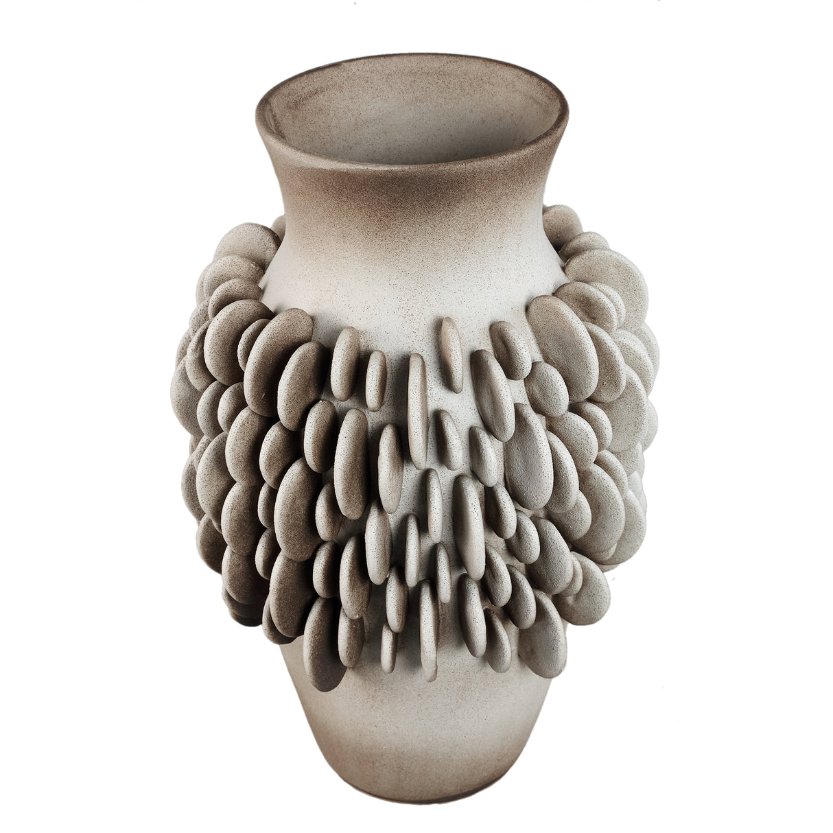 Vase – Keramik Material, Rundes Schuppenmuster, Runde Form, Hoch, L – Wina | PTMD