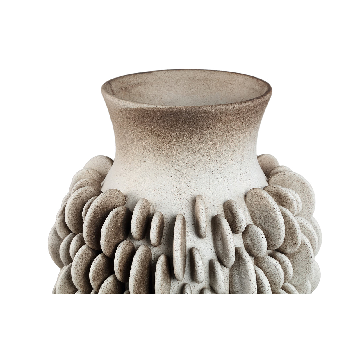 Vase – Keramik Material, Rundes Schuppenmuster, Runde Form, Hoch, L – Wina | PTMD