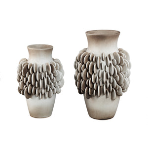 Vase – Keramik Material, Rundes Schuppenmuster, Runde Form, Hoch, L – Wina | PTMD