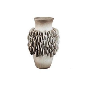 Vase – Keramik Material, Rundes Schuppenmuster, Runde Form, Hoch, L – Wina | PTMD