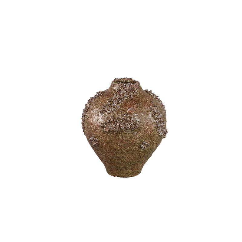 Vase – Keramik Material, Raue Oberfläche, Korallen Design, Grün ,S – Deisy | PTMD