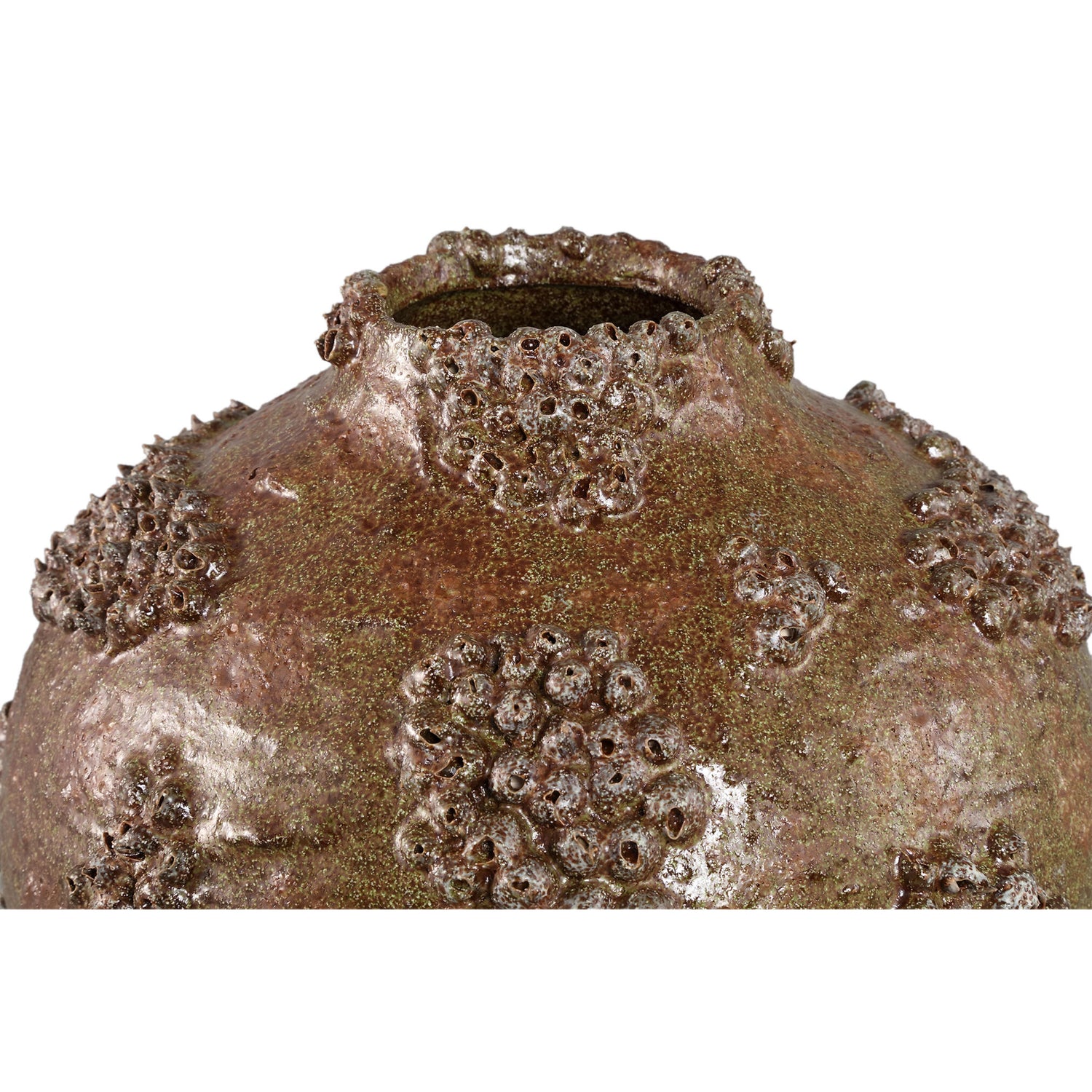 Vase – Keramik Material, Raue Oberfläche, Korallen Design, Grün ,M – Deisy | PTMD