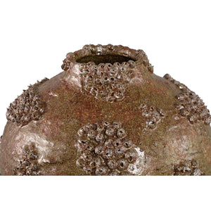 Vase – Keramik Material, Raue Oberfläche, Korallen Design, Grün ,L – Deisy | PTMD