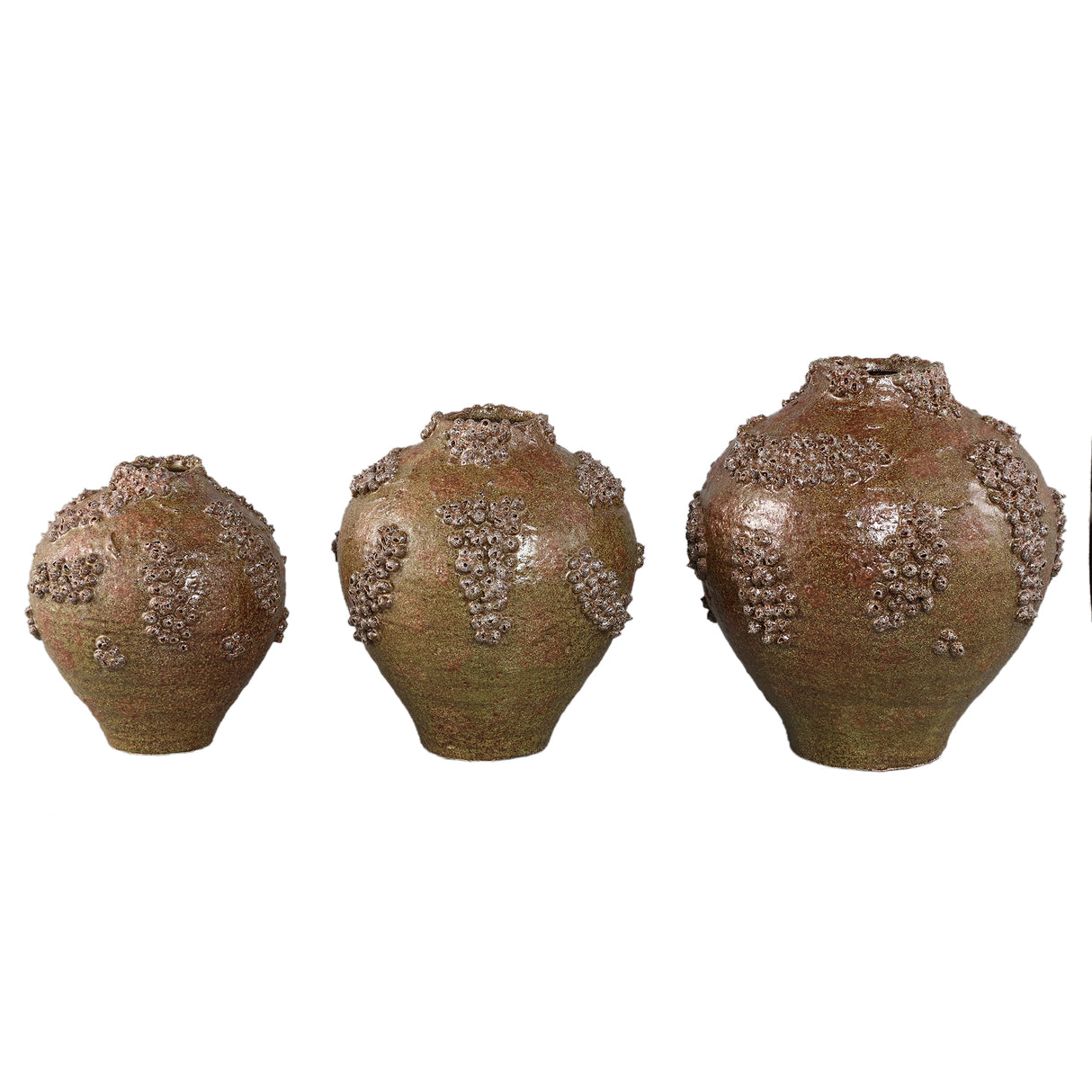 Vase – Keramik Material, Raue Oberfläche, Korallen Design, Grün ,L – Deisy | PTMD