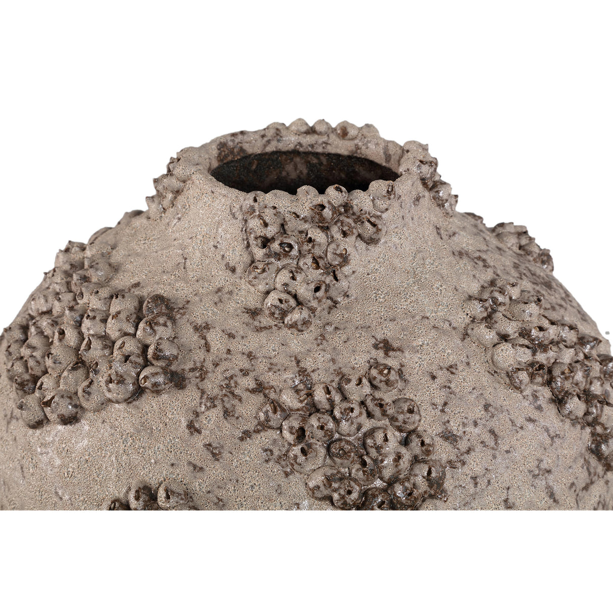 Vase – Keramik Material, Raue Oberfläche, Korallen Design, Beige, M – Deisy | PTMD
