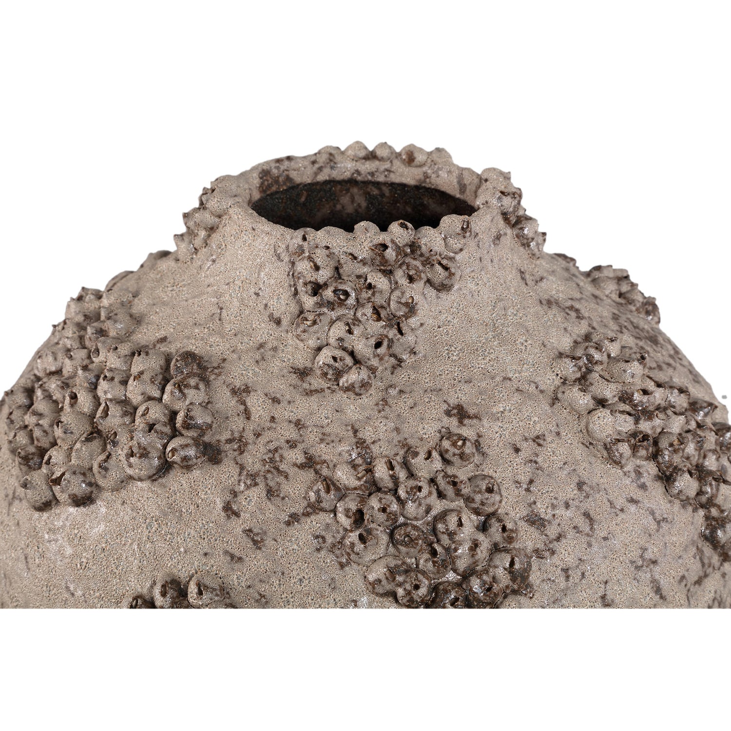 Vase – Keramik Material, Raue Oberfläche, Korallen Design, Beige, L – Deisy | PTMD