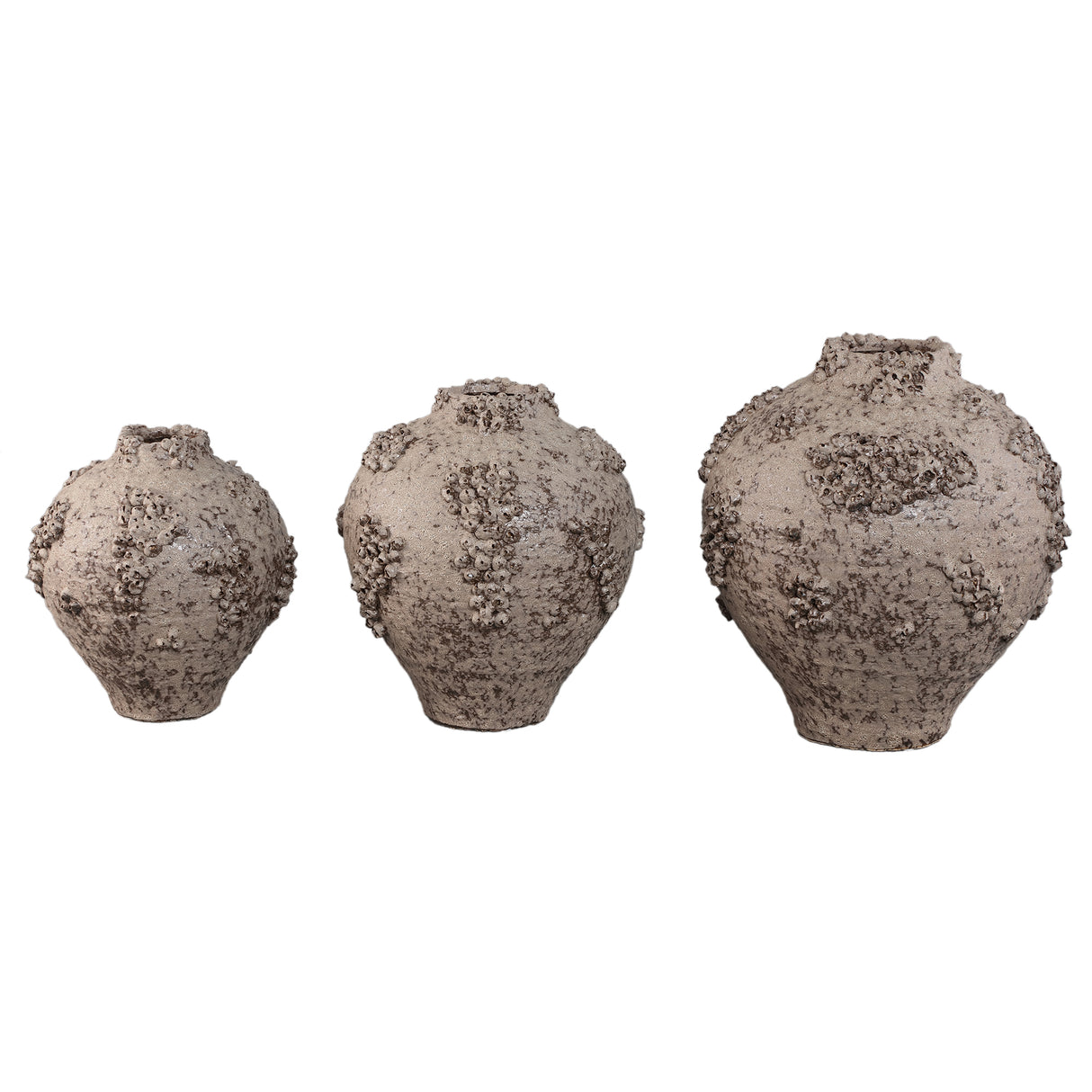 Vase – Keramik Material, Raue Oberfläche, Korallen Design, Beige, M – Deisy | PTMD