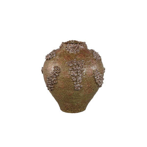 Vase – Keramik Material, Raue Oberfläche, Korallen Design, Grün ,M – Deisy | PTMD