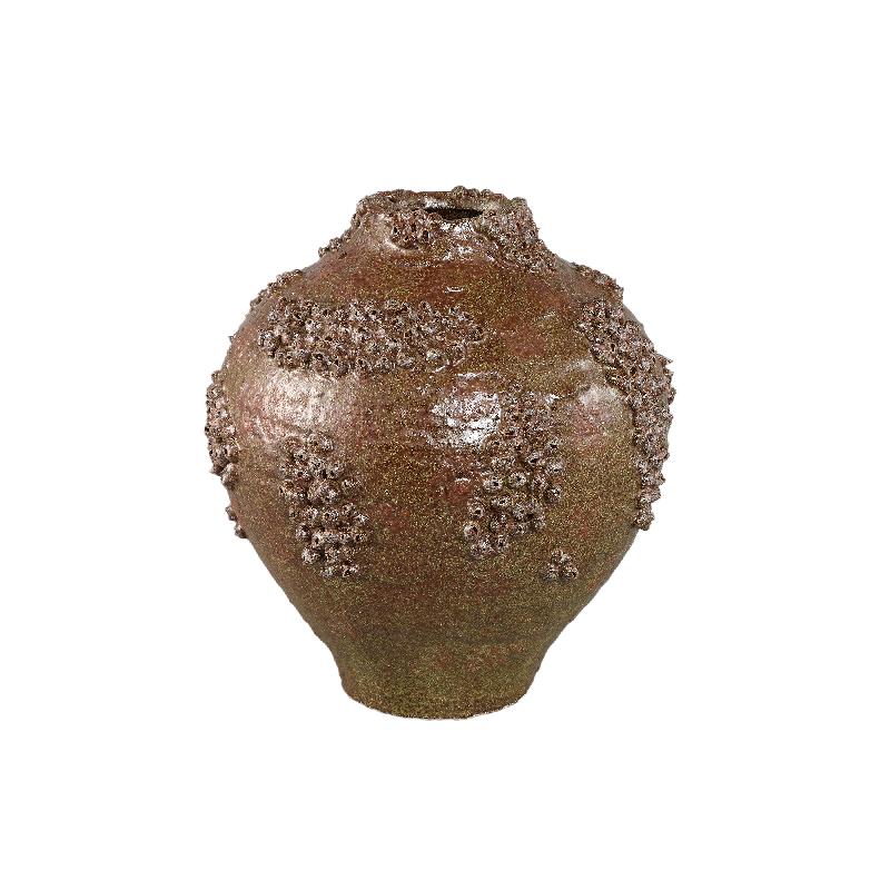 Vase – Keramik Material, Raue Oberfläche, Korallen Design, Grün ,L – Deisy | PTMD