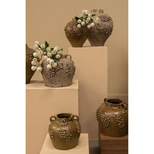 Vase – Keramik Material, Raue Oberfläche, Korallen Design, Grün ,S – Deisy | PTMD