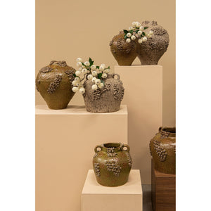 Vase – Keramik Material, Raue Oberfläche, Korallen Design, Grün ,S – Deisy | PTMD