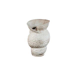 Vase – Keramik Material, Offenes Wirbelrand Design, Runde Form, S – Kery | PTMD