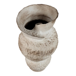 Vase – Keramik Material, Offenes Wirbelrand Design, Runde Form, S – Kery | PTMD