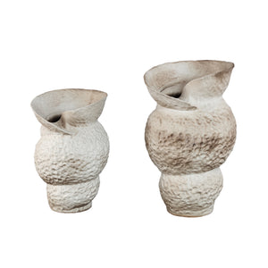 Vase – Keramik Material, Offenes Wirbelrand Design, Runde Form, S – Kery | PTMD