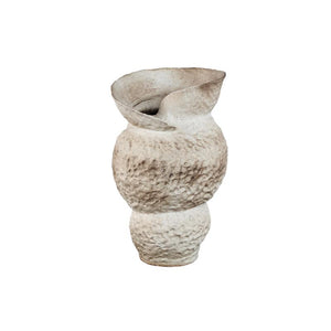 Vase – Keramik Material, Offenes Wirbelrand Design, Runde Form, L – Kery | PTMD