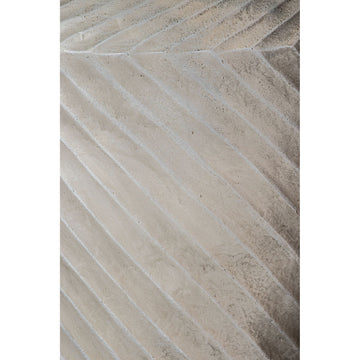 Pot – beige surface, wave pattern, round shape, handcrafted – Nikol | PTMD