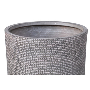 Pot – brown surface, patterned look, round shape, low shape – Rylon | PTMD