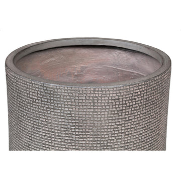 Pot - brown surface, patterned look, round shape, tall shape - Rylon | PTMD